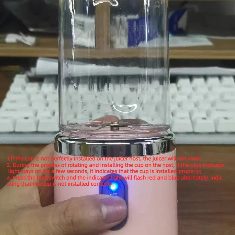 Mini Licuadora Portátil USB – Smoothies y Jugos en Cualquier Lugar