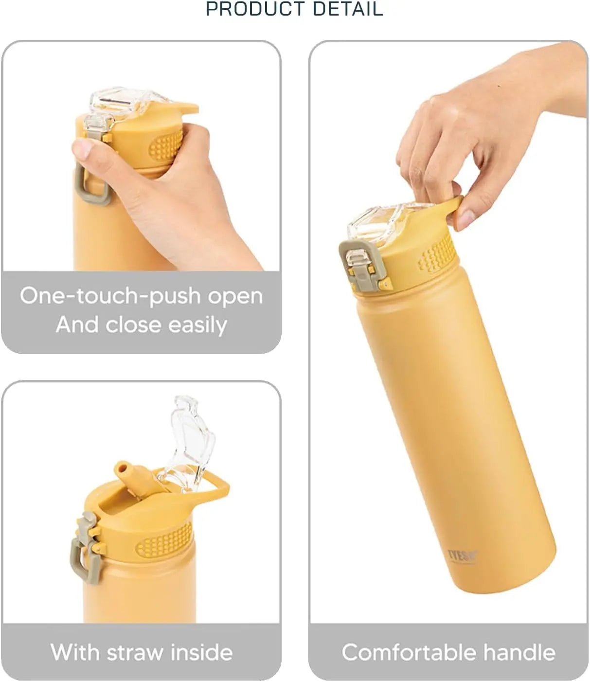 Botella Térmica de Acero Inoxidable 550 ml – Mantiene Frío y Calor Hasta 24h