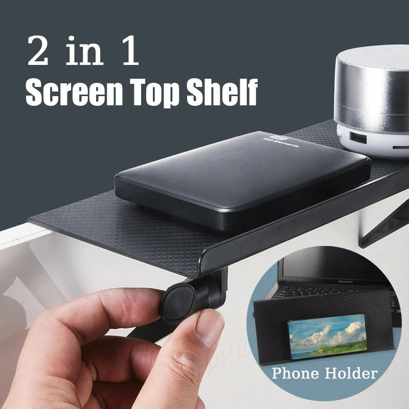 Estante Superior para Monitor y TV – Organiza tu Escritorio sin Perforar